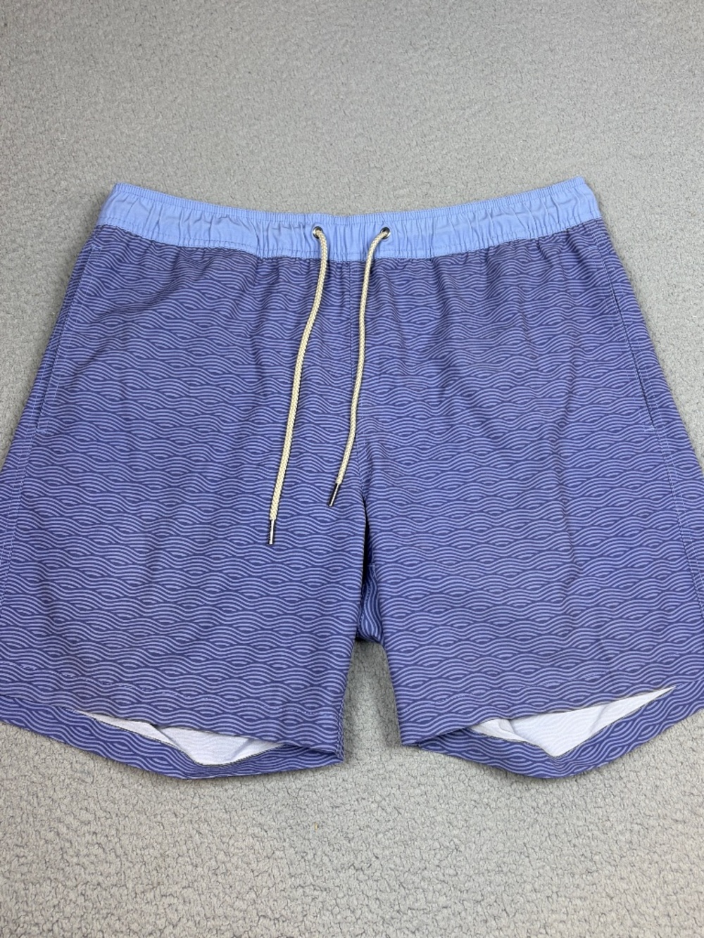 Fair Harbor Swim Trunks Mens 2X Blue Short Drawstring Lined Beach Pool